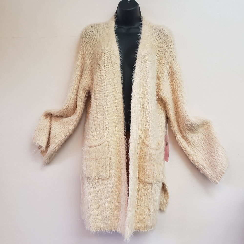 NWT Shaggy light Nude Peach Cardigan
